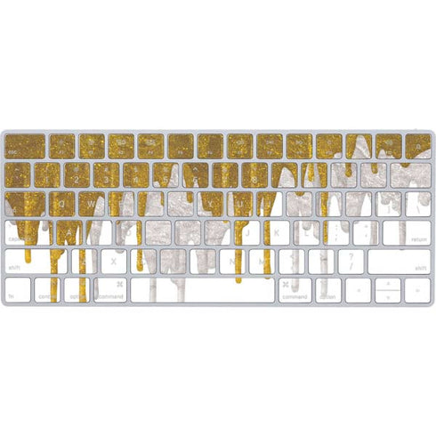 Paint Splatter Gold Magic Keyboard Skin