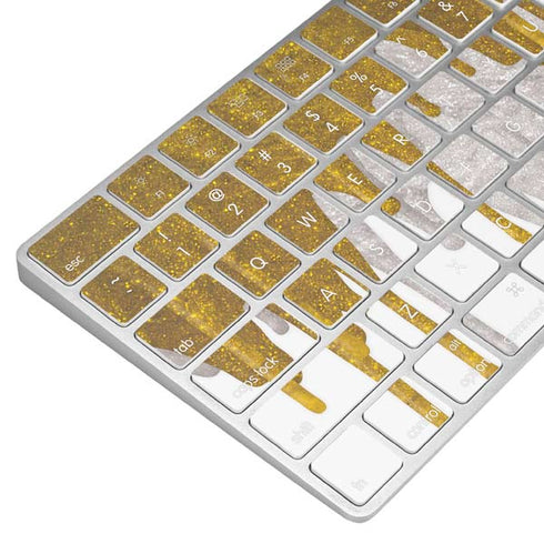 Paint Splatter Gold Magic Keyboard Skin