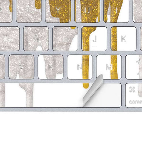 Paint Splatter Gold Magic Keyboard Skin