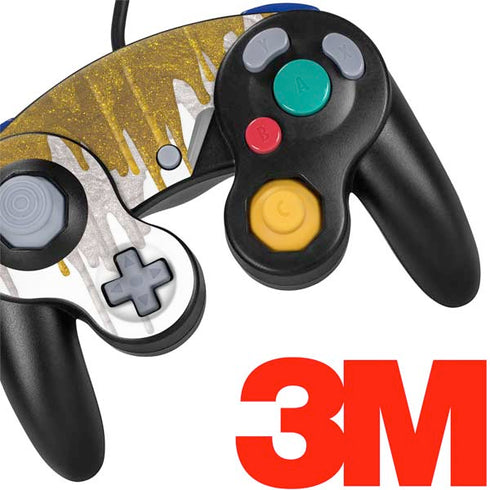 Paint Splatter Gold Nintendo GameCube Controller Skin