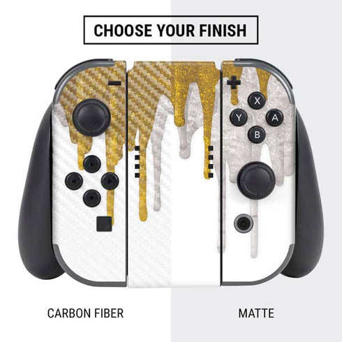 Paint Splatter Gold Nintendo Switch Bundle Skin