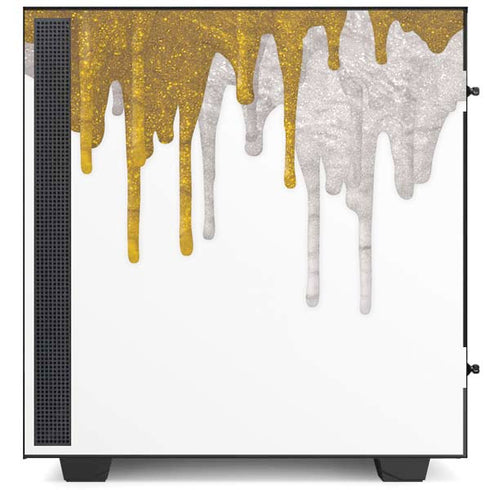 Paint Splatter Gold NZXT H510 Compact ATX Mid-Tower Case Skin