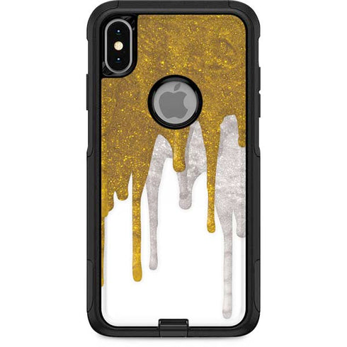 Paint Splatter Gold Otterbox Commuter iPhone Skin
