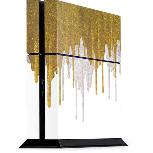 Paint Splatter Gold PS4 Console Skin