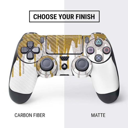 Paint Splatter Gold PS4 Controller Skin