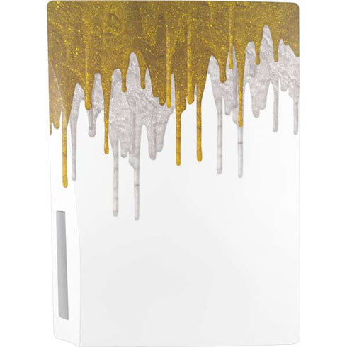 Paint Splatter Gold PS5 Console Skin