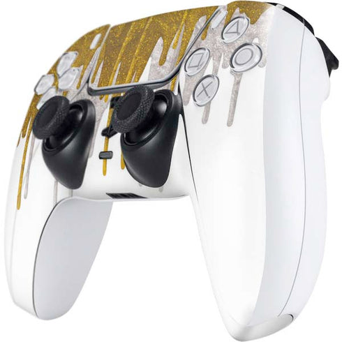 Paint Splatter Gold PS5 Controller Skin