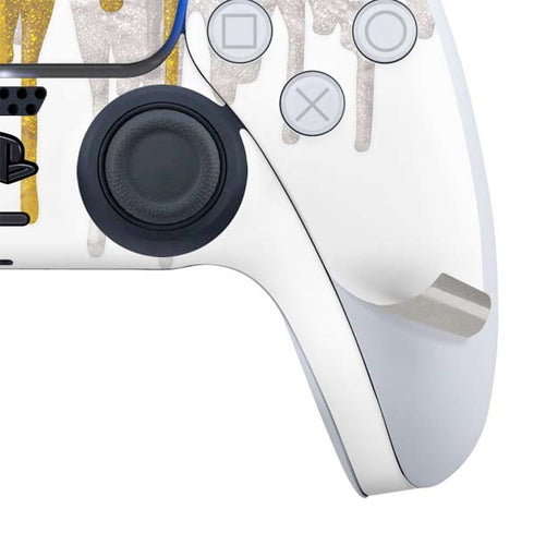 Paint Splatter Gold PS5 Controller Skin