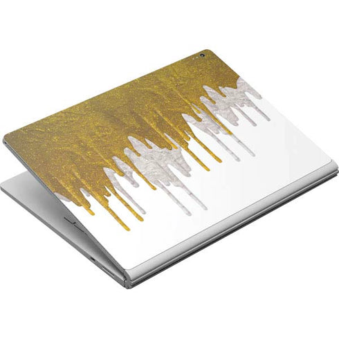 Paint Splatter Gold Surface Book Skin
