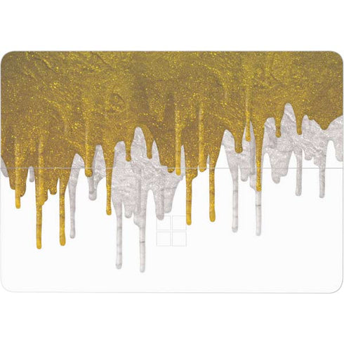 Paint Splatter Gold Surface Laptop Studio Skin