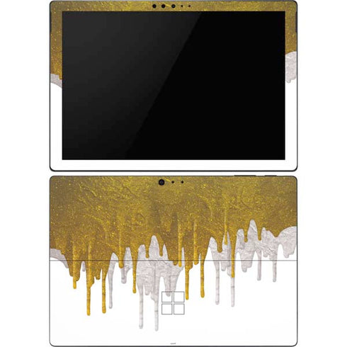 Paint Splatter Gold Surface Pro 6 Skin