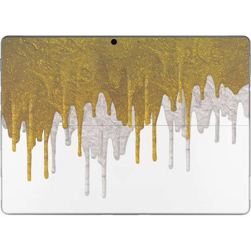 Paint Splatter Gold Surface Pro 9 Skin