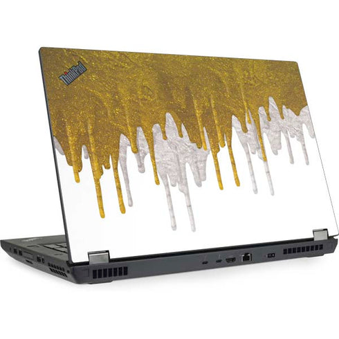 Paint Splatter Gold Lenovo ThinkPad Skin