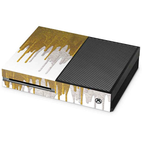 Paint Splatter Gold Xbox One Console Skin