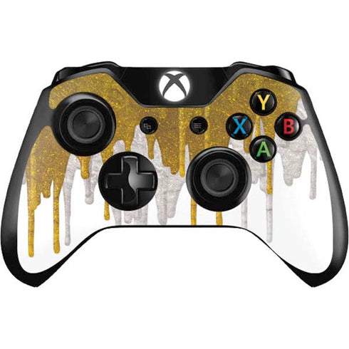 Paint Splatter Gold Xbox One Controller Skin