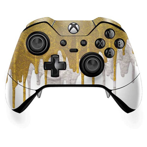 Paint Splatter Gold Xbox One Elite Controller Skin