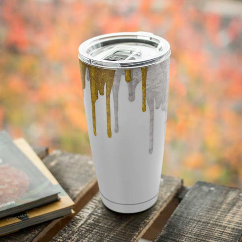 Paint Splatter Gold Yeti 20oz Tumbler Skin