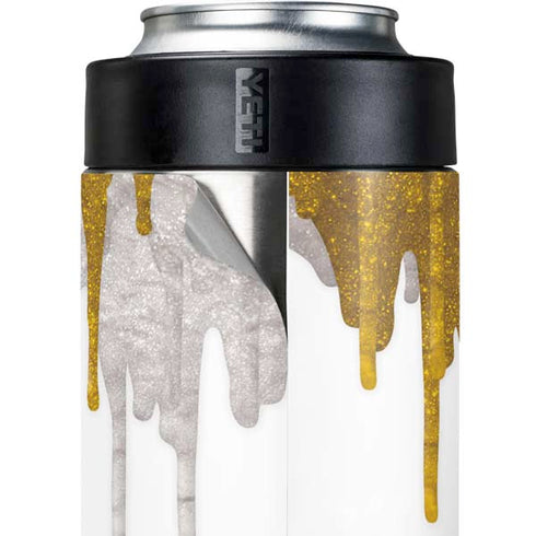 Paint Splatter Gold Yeti Colster Can Insulator Skin