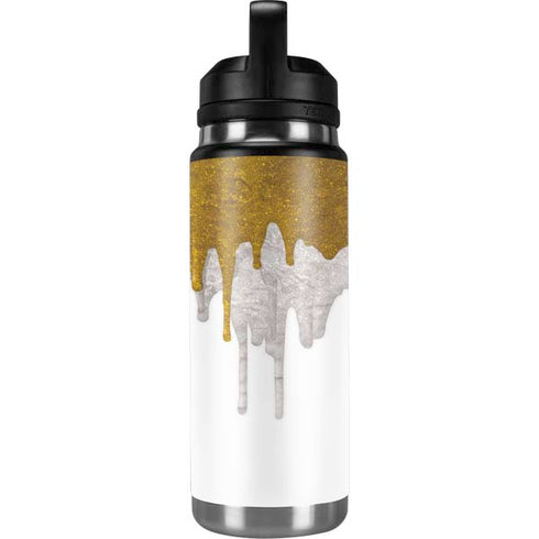Paint Splatter Gold YETI Rambler 26oz Bottle Skin