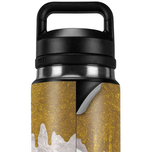 Paint Splatter Gold YETI Rambler 26oz Bottle Skin