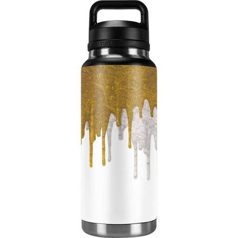 Paint Splatter Gold YETI Rambler 36oz Bottle Skin