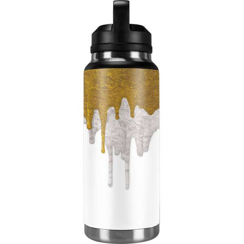 Paint Splatter Gold YETI Rambler 36oz Bottle Skin