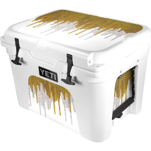 Paint Splatter Gold YETI Tundra 35 Hard Cooler Skin