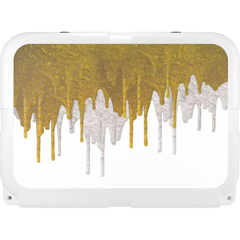 Paint Splatter Gold YETI Tundra 35 Hard Cooler Skin