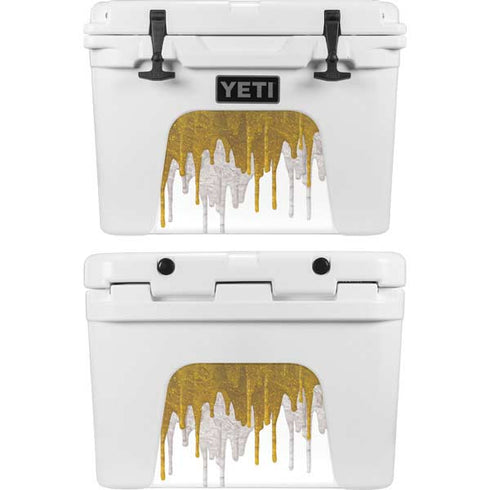 Paint Splatter Gold YETI Tundra 35 Hard Cooler Skin