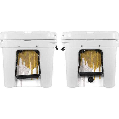 Paint Splatter Gold YETI Tundra 35 Hard Cooler Skin