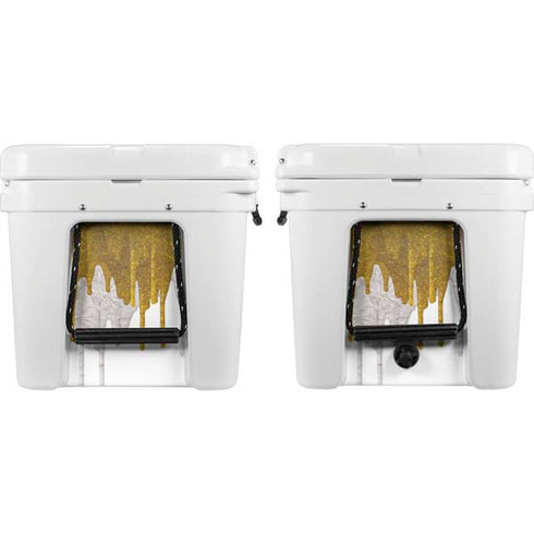 Paint Splatter Gold YETI Tundra 65 Hard Cooler Skin