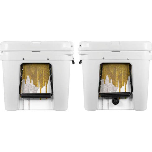 Paint Splatter Gold YETI Tundra 75 Hard Cooler Skin