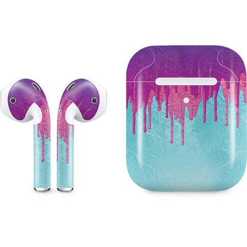 Paint Splatter Purple Apple AirPods 2 Skin
