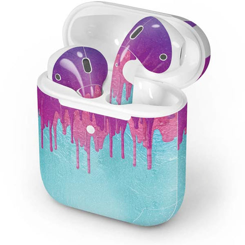 Paint Splatter Purple Apple AirPods 2 Skin