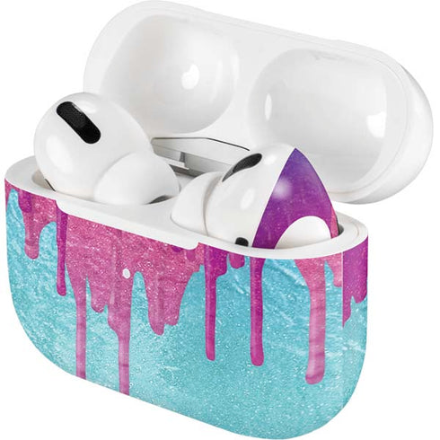 Paint Splatter Purple Apple AirPods Pro Skin