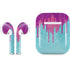 Paint Splatter Purple Apple AirPods Skin