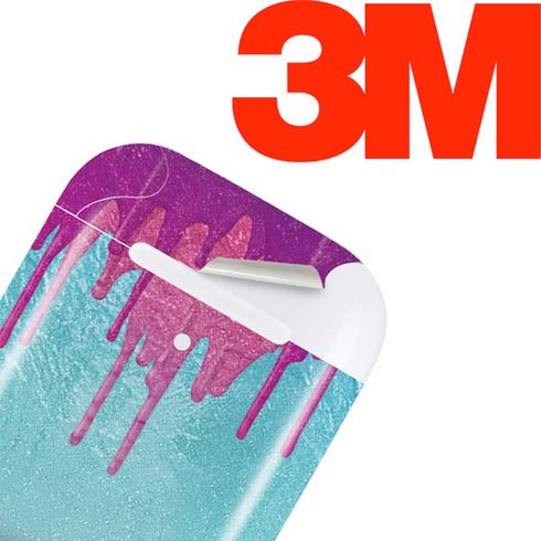 Paint Splatter Purple Apple AirPods Skin