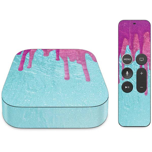 Paint Splatter Purple Apple TV Skin
