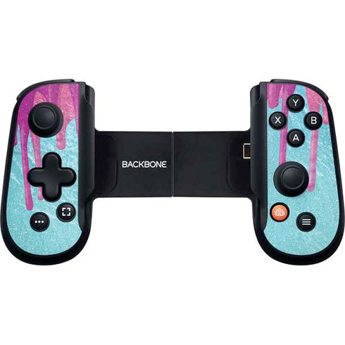 Paint Splatter Purple Backbone One for iPhone Game Controller Skin