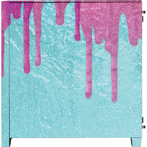 Paint Splatter Purple Corsair 4000D Tempered Glass Mid-Tower ATX Case Skin