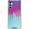 Paint Splatter Purple Galaxy A15 5G Clear Case