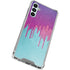 Paint Splatter Purple Galaxy A15 5G Clear Case