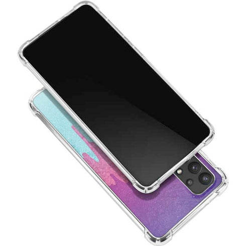 Paint Splatter Purple Galaxy A32 5G Clear Case