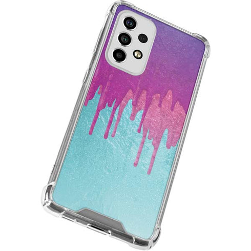Paint Splatter Purple Galaxy A53 5G Clear Case