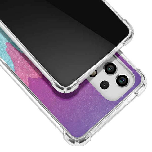 Paint Splatter Purple Galaxy A53 5G Clear Case