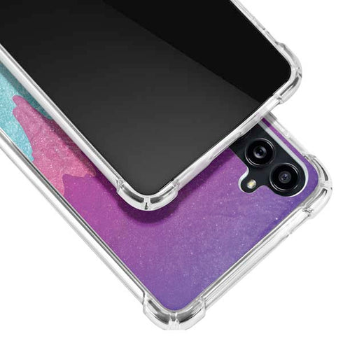 Paint Splatter Purple Galaxy A54 5G Clear Case