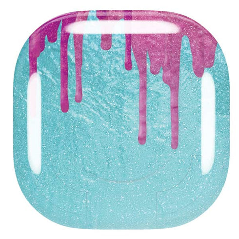 Paint Splatter Purple Galaxy Buds Live Skin