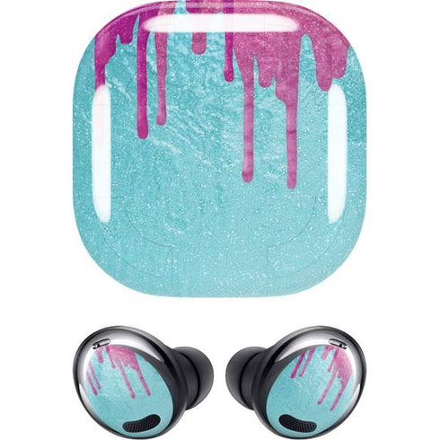 Paint Splatter Purple Galaxy Buds Pro Skin