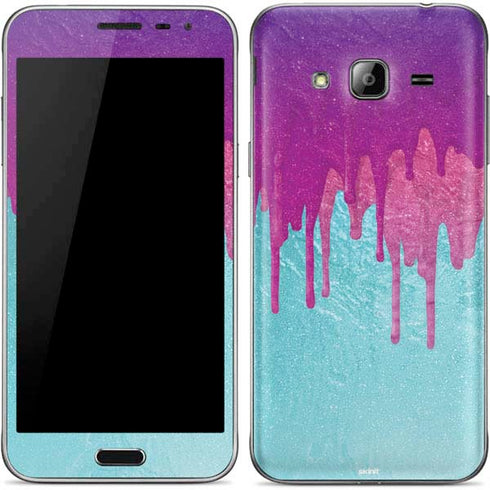 Paint Splatter Purple Galaxy J3 Skin
