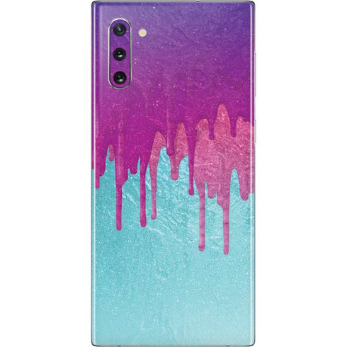 Paint Splatter Purple Galaxy Note 10 Skin
